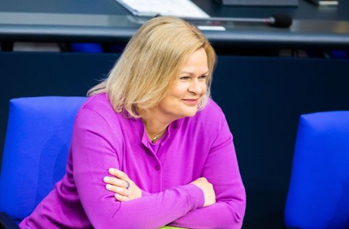 Die Kritik des innenpolitischen Sprechers Alexander Throm (CDU) richtet sich gegen die Innenministerin Nancy Faeser (SPD). Foto: dpa/Christoph Soeder