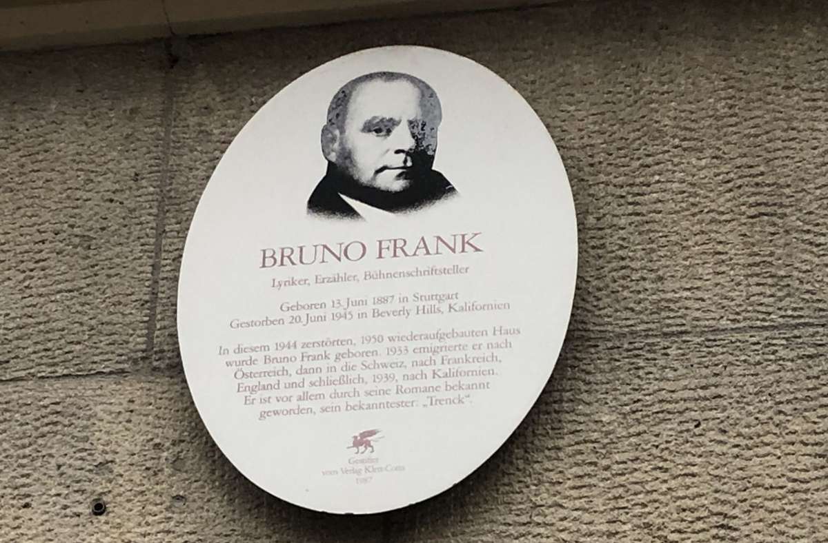 Schriftsteller Bruno Frank: Stuttgarts vergessener Erfolgsautor