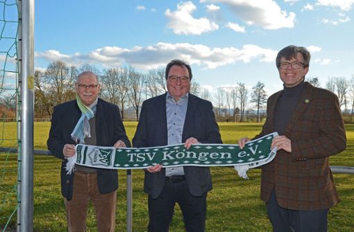 Das aktuelle Vorstands-Trio Gerhard Mettenleiter, Peter Hilss und Markus Baum (von links) hat im Jahr des 125-jährigen Gründungsjubiläums auch die Zukunft des TSV Köngen im Blick Foto: /Gaby Weiß
