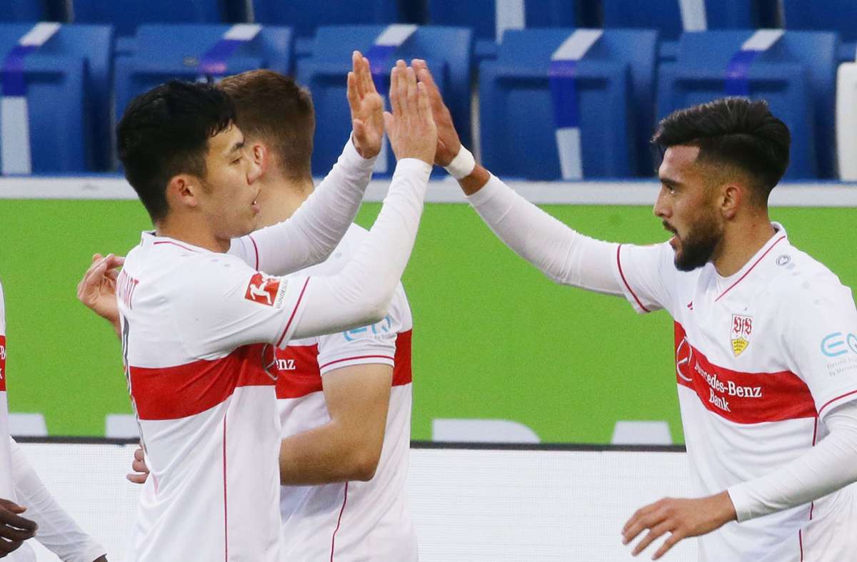 Wataru Endo (links) und Nicolas Gonzalez zählen zu den Notenbesten beim VfB.