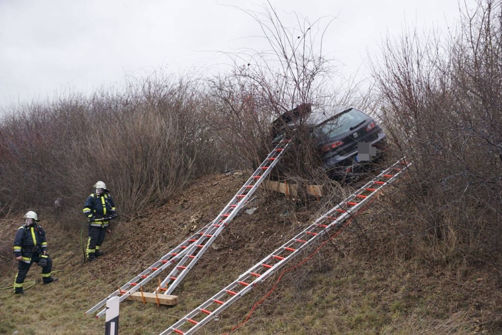 13.01.2017 Schwerer Unfall auf der A8 bei Kirchheim