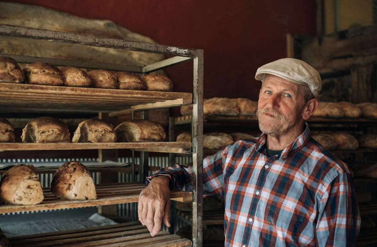 Gotthard Bauers Philosophie ist: Das Brot muss so puristisch wie möglich gebacken werden. Mehl, Wasser, Salz und manchmal etwas Hefe, mehr kommt nicht in den Teig.