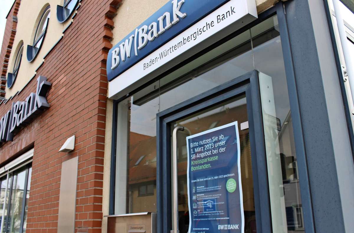 BW-Bank in Bonlanden: Kunden werden zum Mitbewerber geschickt