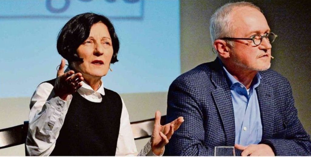 Herta Müller mit Ernest Wichner, dem Leiter des Literaturhauses Berlin.