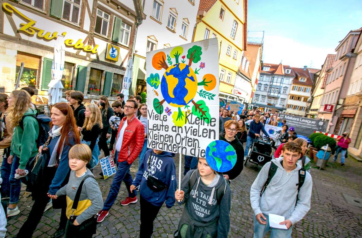 Globaler Klimastreik in Esslingen: Eine neue Generation demonstriert fürs Klima in Esslingen