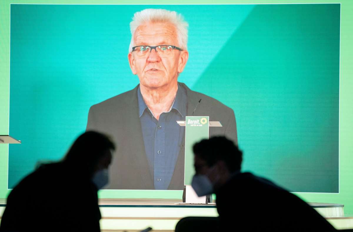 Bundesparteitag der Grünen: Kretschmann findet Angriffe auf  Baerbock teils „schäbig“