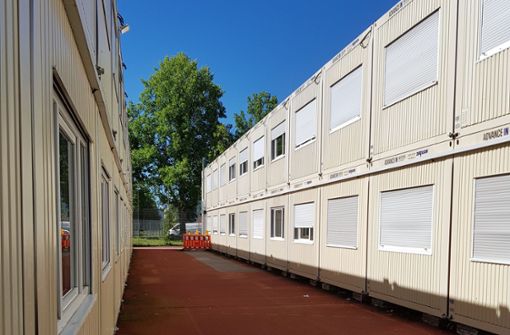 Seit drei Jahren muss an der Zollberg-Realschule in Containern unterrichtet werden. Foto:  