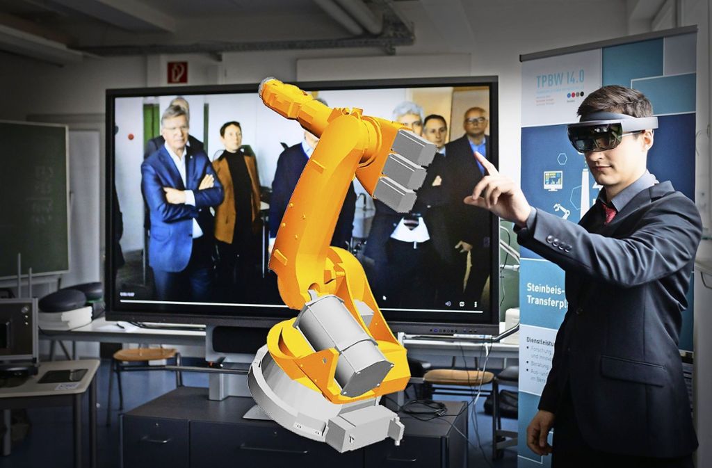 Angehende Techniker lernen den Arbeitsplatz der Zukunft in virtuellen Welten kennen: Max-Eyth-Schule in Kirchheim eröffnet Lernstraße Industrie 4.0