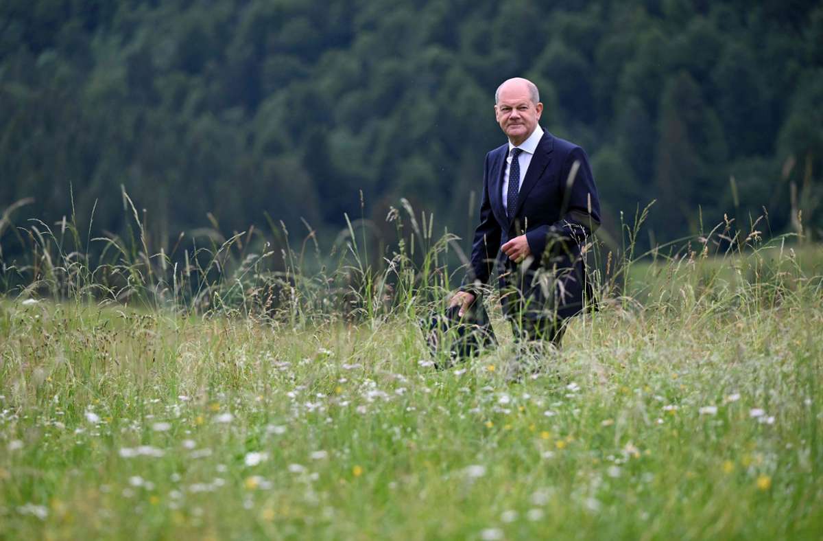 Olaf Scholz will im Allgäu entspannen. Foto: AFP/KERSTIN JOENSSON