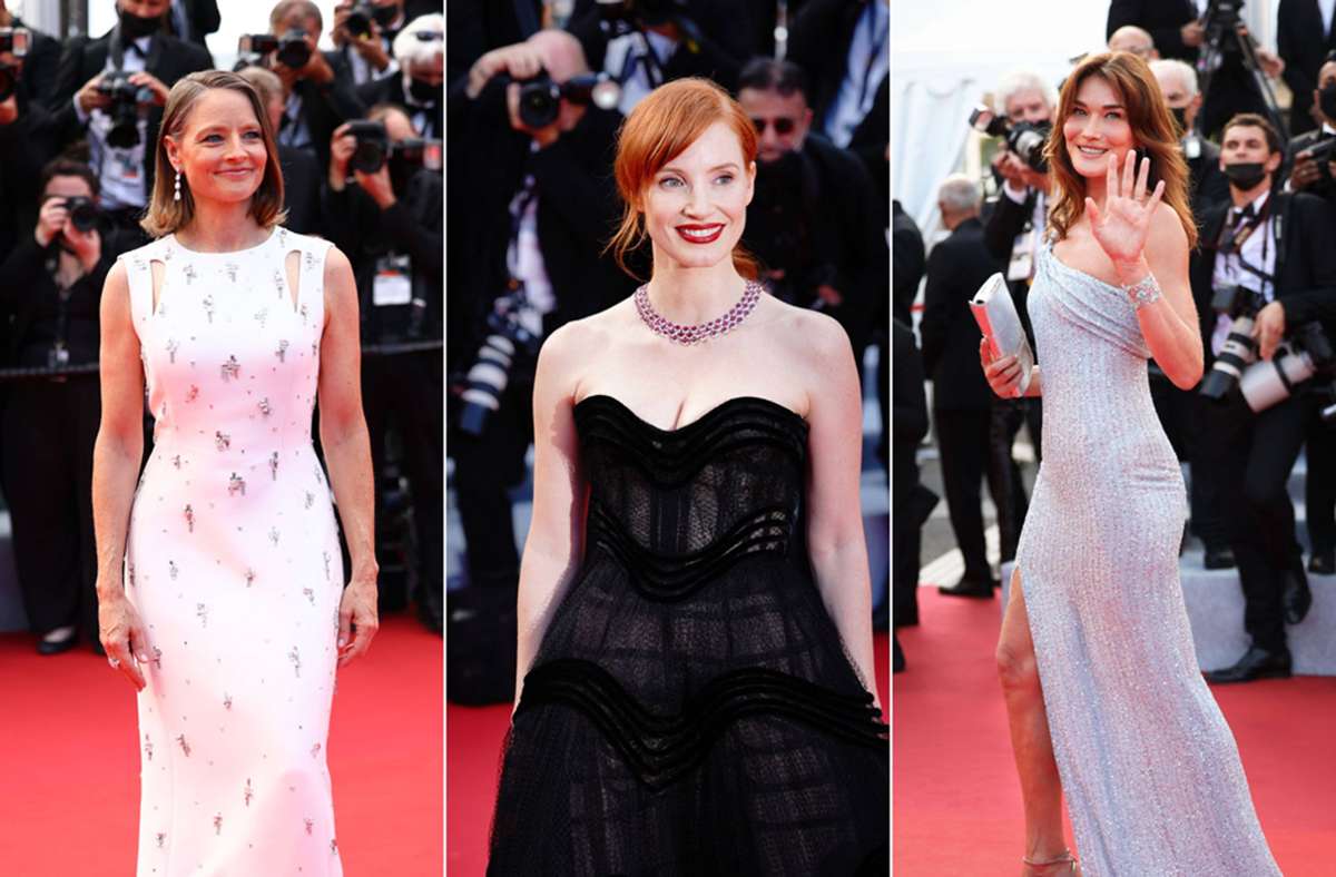 Jodie Foster, Jessica Chastain, Carla Bruni-Sarkozy (von links) – die Promidichte war hoch am Eröffnungsabend von Cannes.