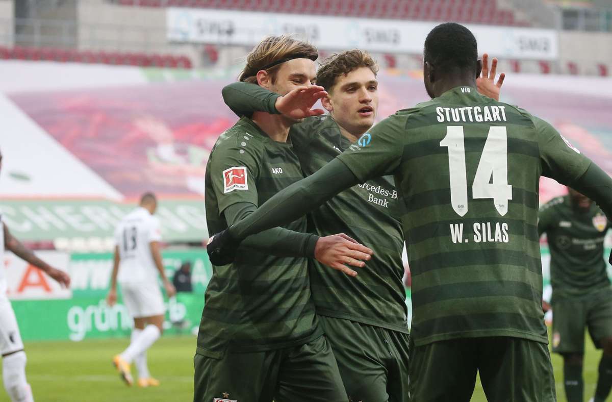 Große Freude bei den Spielern des VfB Stuttgart