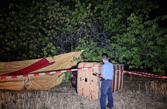 Tödlicher Unfall in Beelitz: Heißluftballon außer Kontrolle –  Mann erschlagen