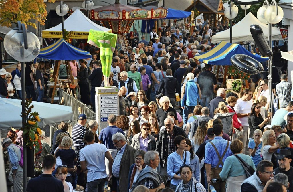 Volle Innenstadt beim „Plochinger Herbst“ – Fairtrade-Markt soll sich etablieren: Lebendiger Herbstmarkt in Plochingen