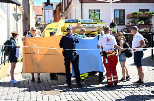 Die Polizei geht nicht davon aus, dass der Angriff etwas mit dem politischen Treffen in Visby zu tun hat. Foto: AFP/HENRIK MONTGOMERY