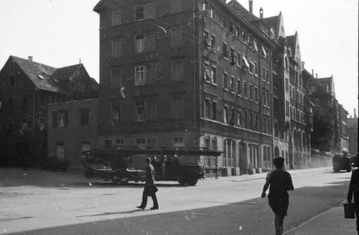 Feuerwehr in Stuttgart 1942: Löschwasser aus dem Neckar