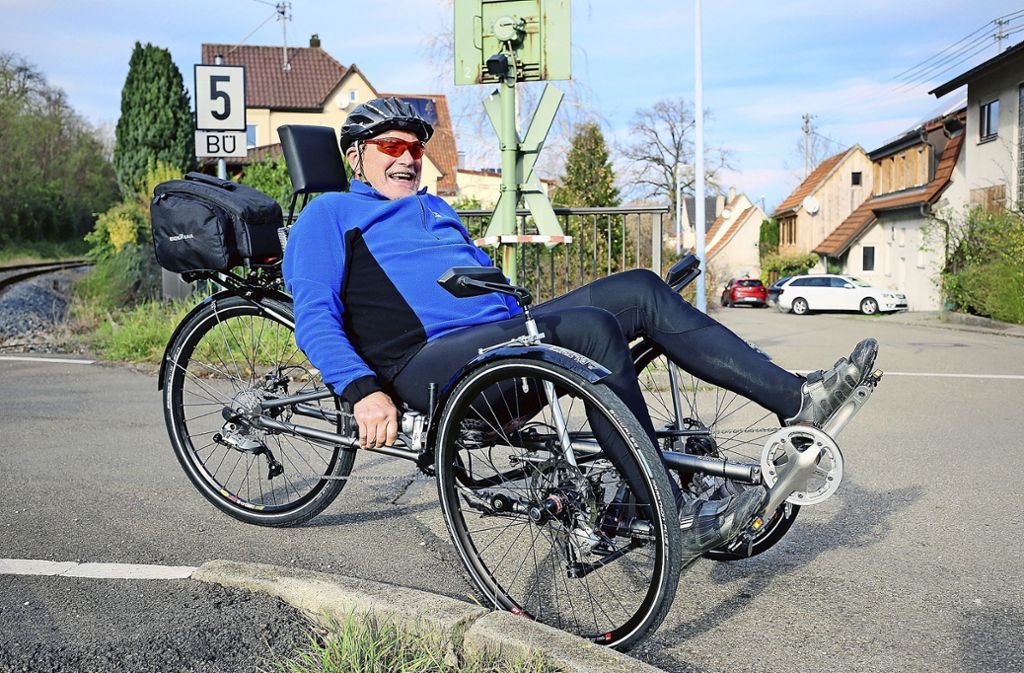 Hans-Jürgen Wummel fährt seit vier Jahren mit dem Trike – Nun entwickelt er Antriebssysteme: Sich beim Sport entspannt zurücklehnen