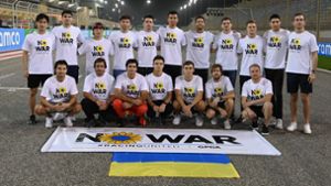 „No War“: Formel-1-Piloten setzen Zeichen für Ukraine