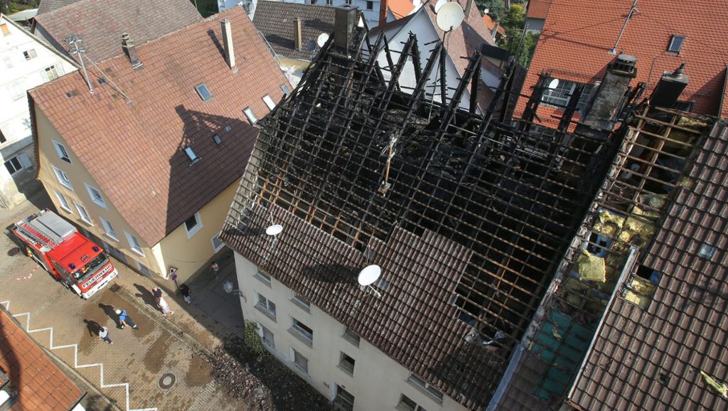 Großbrand in Ehingen - eine Million Euro Schaden