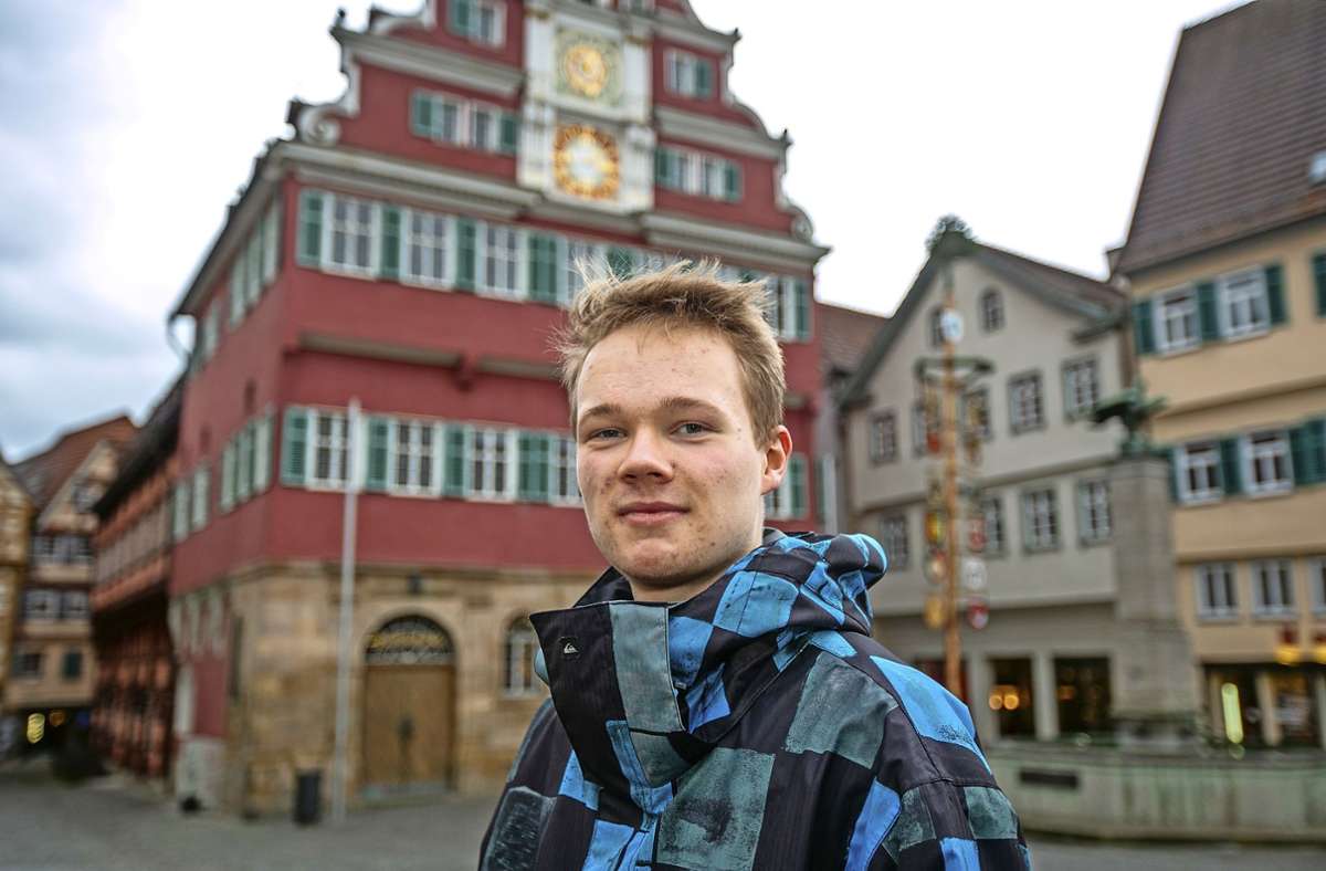 Politik ist seine Leidenschaft: Felix Haug, der neue Vorsitzende des Esslinger Jugendgemeinderats. Foto: Roberto Bulgrin