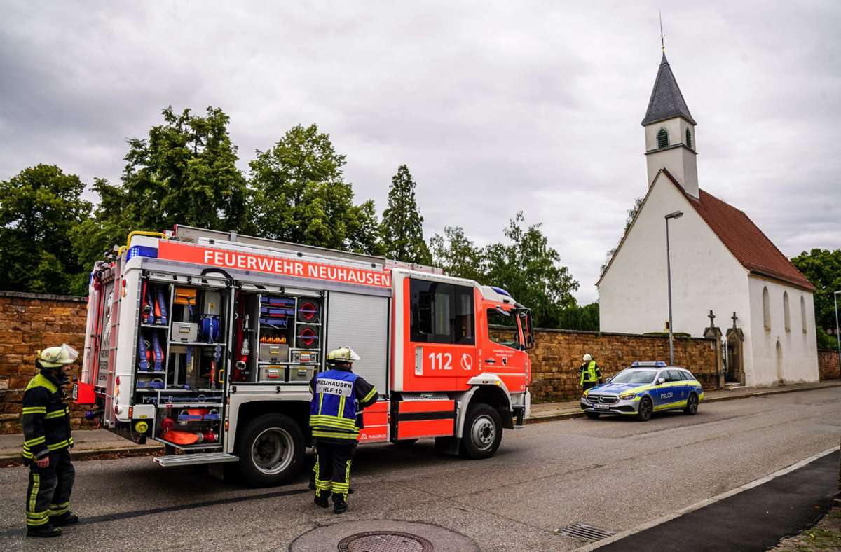 Feuerwehreinsatz in Kirche in Neuhausen: Brand in Liebfrauenkapelle