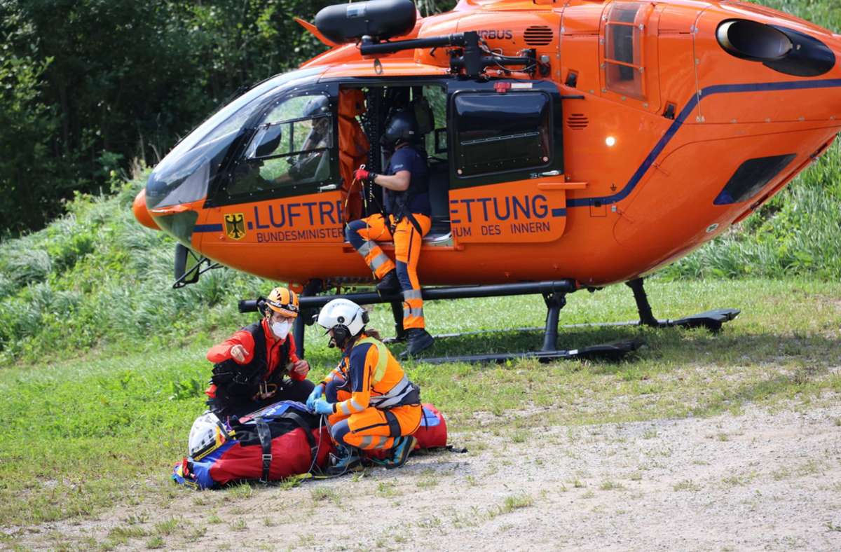 In Lenningen-Schopfloch abgestürzt: Frau durch Sturz beim Bouldern schwer verletzt