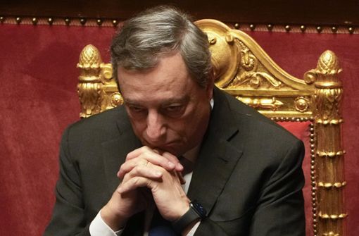 Am Ende: Italiens Premier Mario Draghi Foto: dpa/Gregorio Borgia