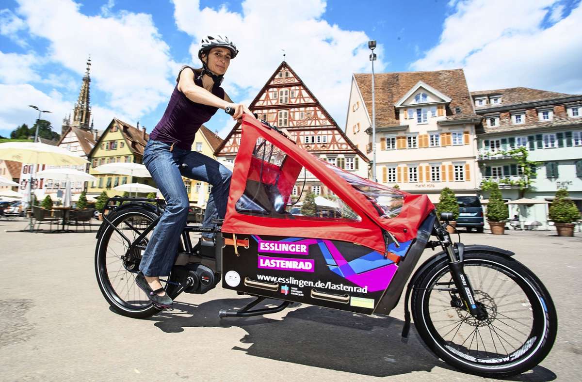 Stadt Esslingen verleiht ihr E-Bike: Die Lust am Lastenrad wecken