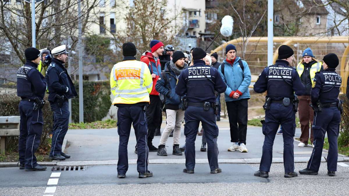 Protest in Ludwigsburg: Polizei verhindert Blockade von Klimaaktivisten