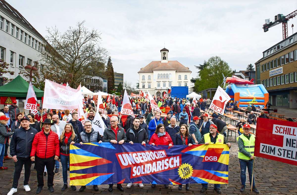 Mai-Kundgebung in Sindelfingen: 700 Menschen demonstrieren für Mitsprache und mehr Lohn
