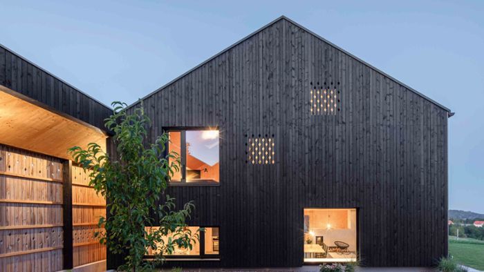 Schöne Häuser aus Beton und Holz