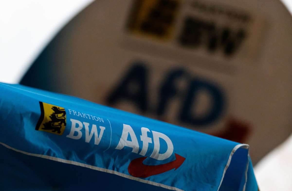 Der Infostand der AfD Baden-Württemberg hat nicht allen gefallen. Foto: dpa/Philipp von Ditfurth