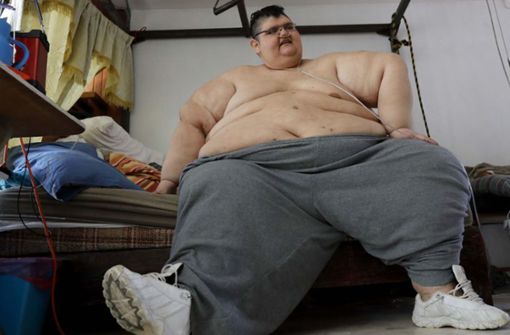 2017 wog Juan Pedro Franco noch 595 Kilo. Inzwischen hat er – wie auf dem Foto zu sehen ist – auf 208 Kilo abgespeckt. Foto: /Ulises Ruiz/AFP