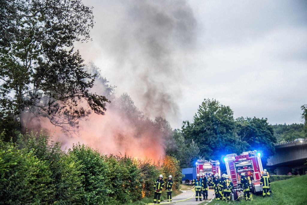 11.07.2018 In einer Kleintierzuchtanlage in Plochingen ist ein Feuer ausgebrochen.