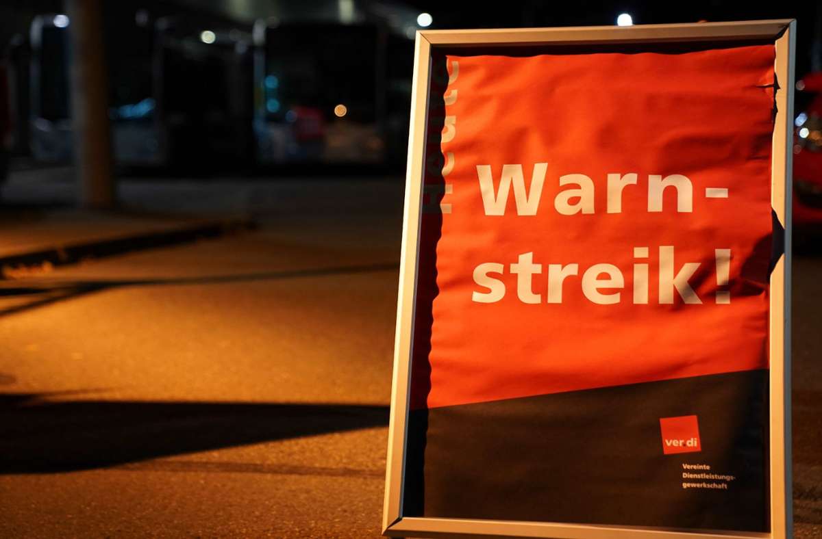 Busse in Esslingen stehen still: Warnstreiks im öffentlichen Nahverkehr