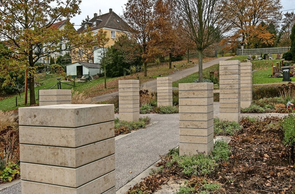 Der Garten der Stille auf dem Friedhof Hegensberg. Solche Bestattungsformen sind zunehmend gefragt.