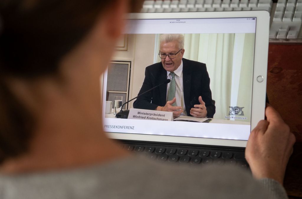 Coronavirus in Baden-Württemberg: Kretschmann und Minister informieren im Livestream