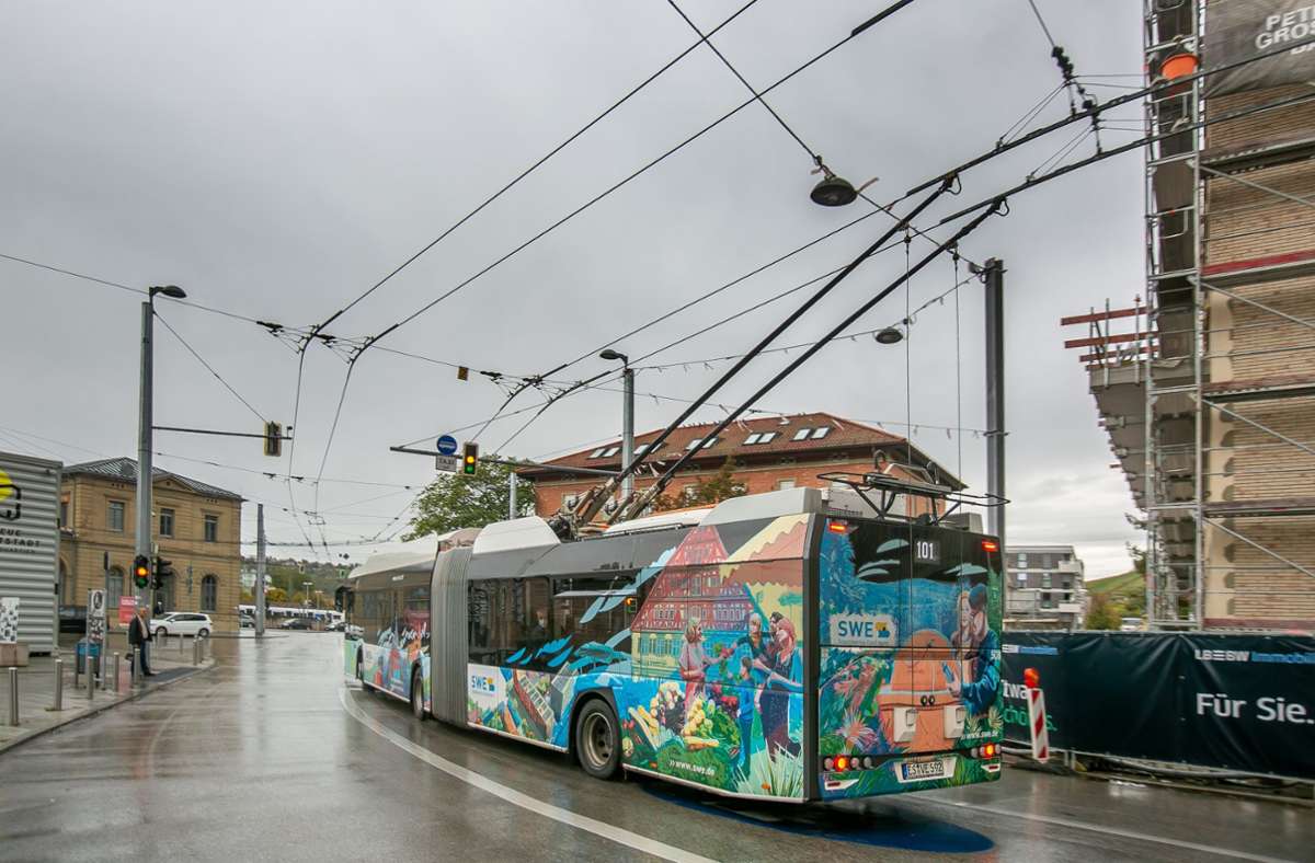 Ein O-Bus in Esslingen. Weitere werden schon bald bestellt. Foto: Roberto Bulgrin