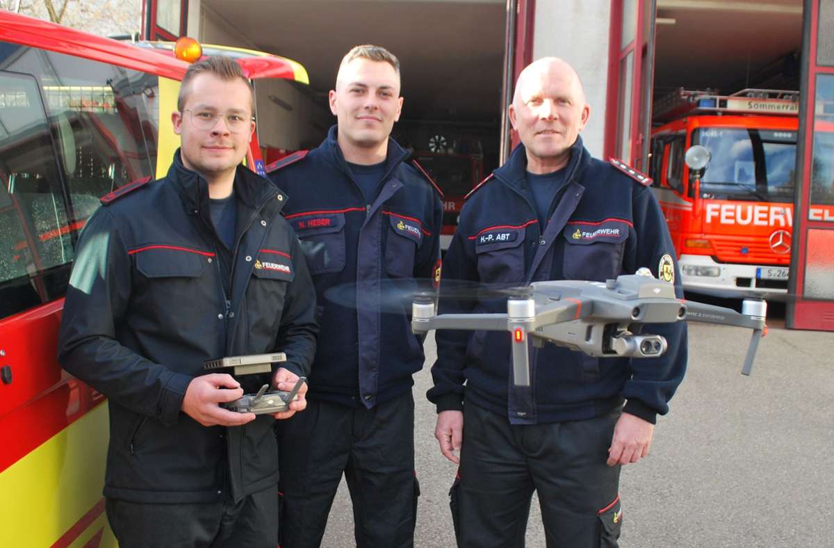 Bei Großbränden im Einsatz: Die  Drohneneinheit  der Stuttgarter Feuerwehr