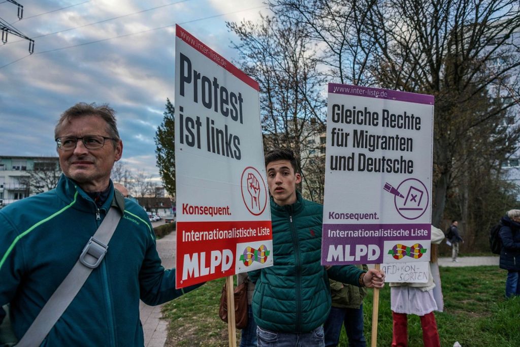 Am Donnerstag hat die AfD in Esslingen eine Veranstaltung zur Kommunal- und Europawahl im Mai abgehalten. Einige Demonstranten machten dagegen mobil.