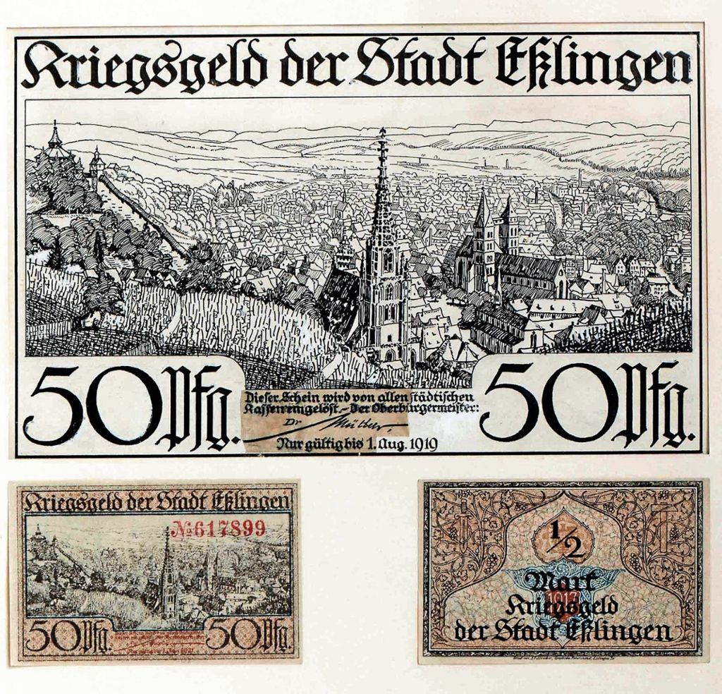 ESSLINGEN: Weil Münzen zunehmend knapp wurden, ließ die Stadt Kriegsgeld  drucken: Notgroschen aus Papier - Esslingen - Esslinger Zeitung