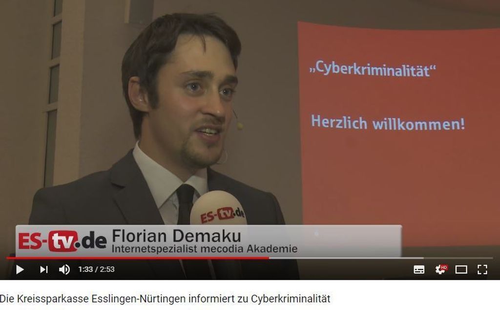 ES-TV bei KSK-Veranstaltung zum Thema Cyberkriminalität