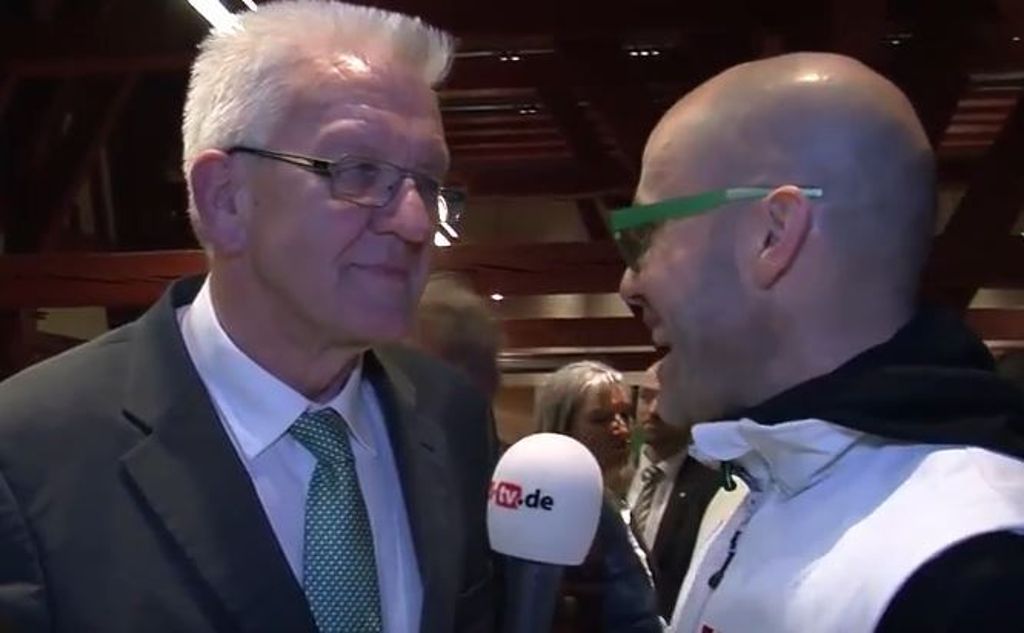 Winfried Kretschmann im Gespräch mit ES-TV-Moderator Rafael Treite: Ich komme immer unglaublich gern in diese Stadt