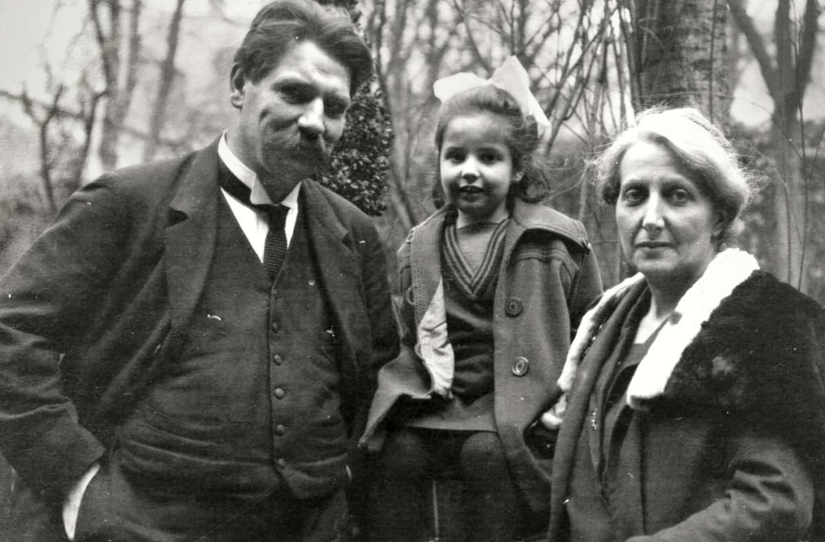 1922: Albert Schweitzer  mit Helene und Tochter Rhena