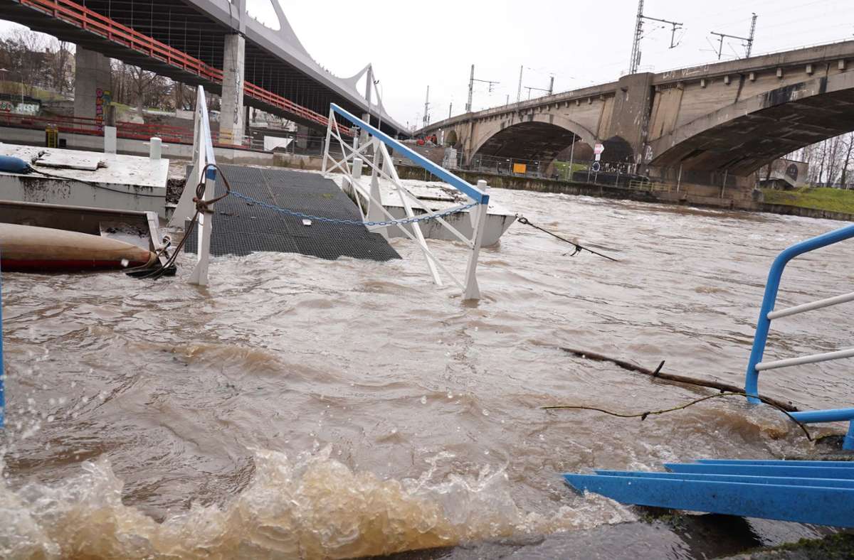 Hochwasser im Südwesten: Tauwetter lässt Pegel der Flüsse steigen