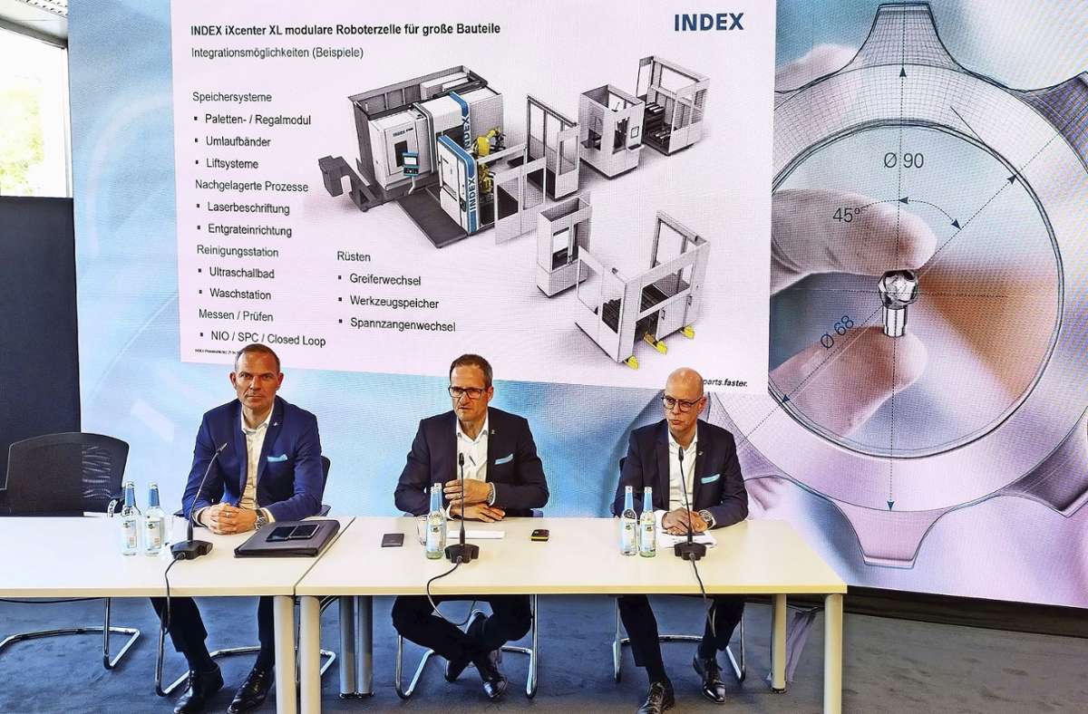 Die Geschäftsführung, bestehend aus Harald Klaiber, Dirk Prust und Reiner Hammerl (von links), ist zuversichtlich. Foto: Index