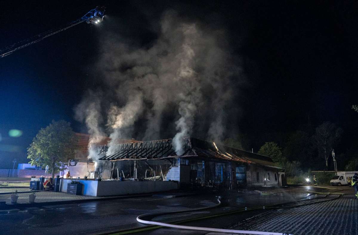 Großbrand in Kuchen: Eine Million Schaden an Schnellrestaurant