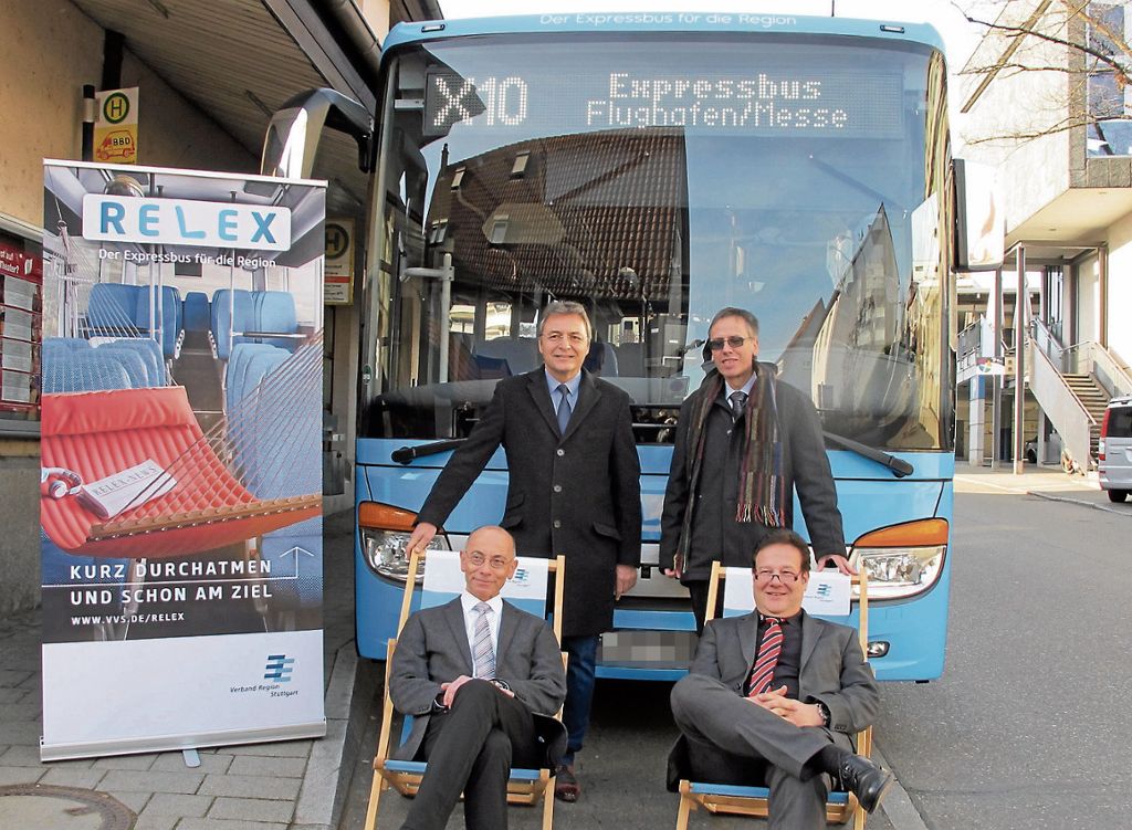 KREIS ESSLINGEN:  Neue Expressbus-Linie „Relex“ startet am 11. Dezember: Ganz entspannt zum Flughafen
