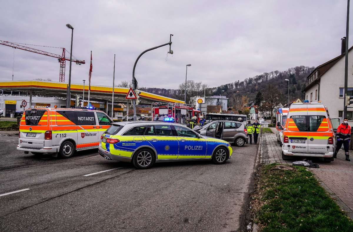 Weitere Bilder vom Unfall in Plochingen.