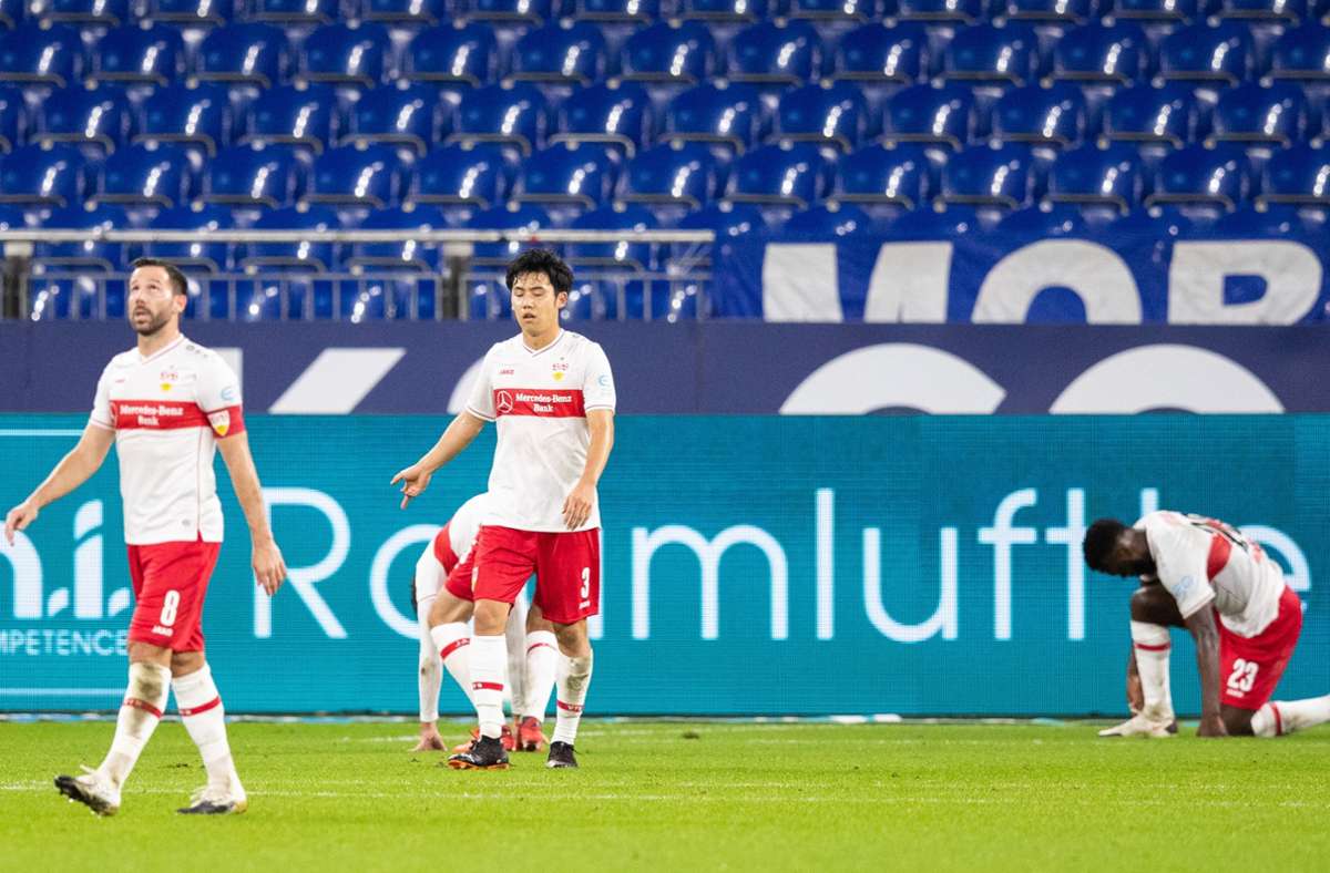 VfB-Coach Matarazzo fordert von Führungsspielern wie Gonzalo Castro, Wataru Endo oder Orel Mangala (v. li.) in schwierigen Situationen mehr Verantwortung.
