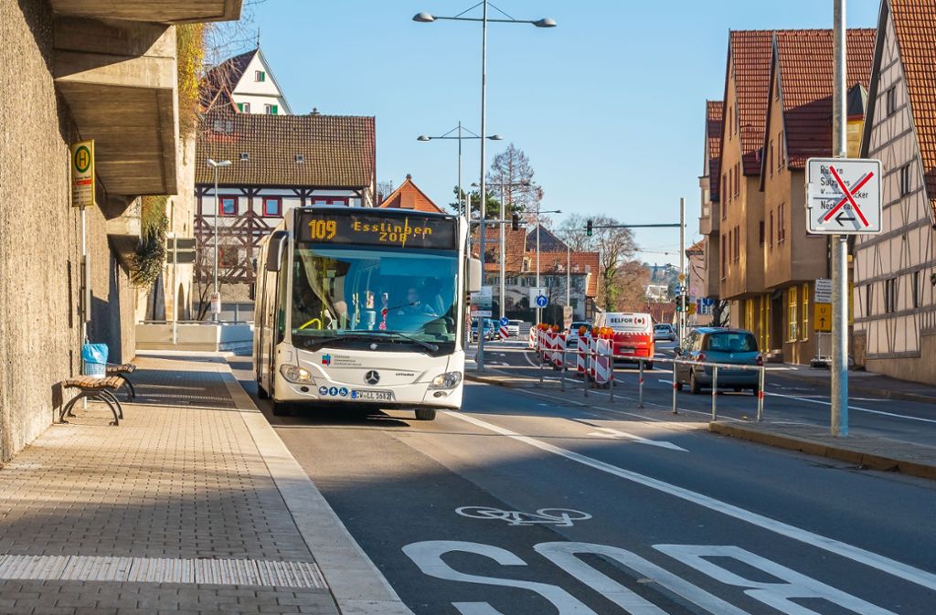 Es entstehen immer mehr kombinierte Bus- und Fahrradspuren in der Stadt. Diese hier in der Augustinerstraße wurde im vergangenen Jahr eingerichtet.